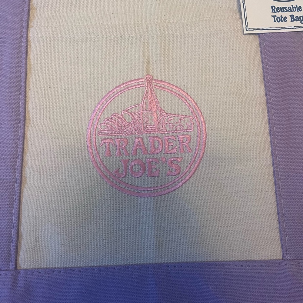 Trader Joe’s Large Spring Canvas Tote Bag - Picture 4 of 5